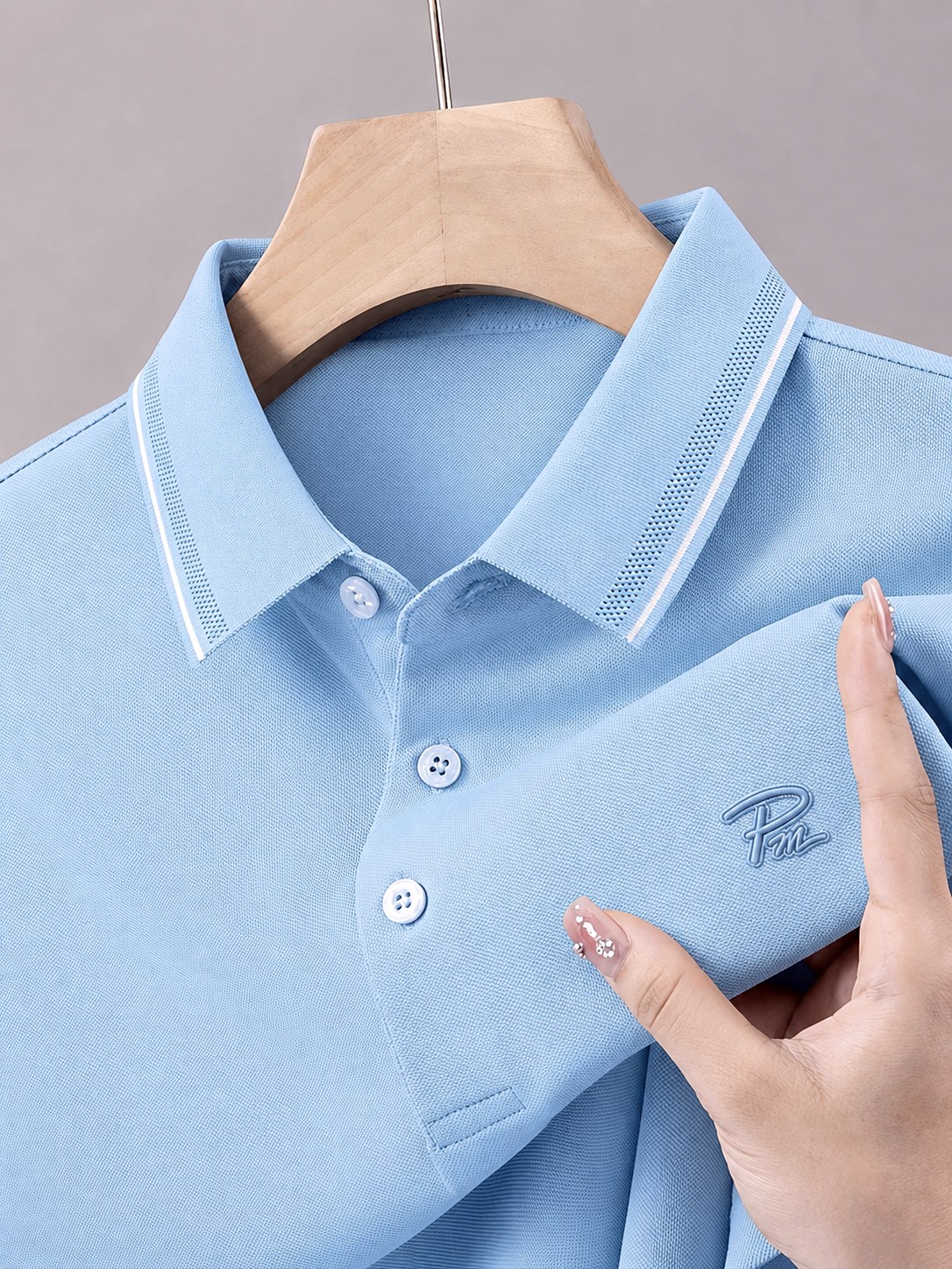 Super Premium PK Cotton Polo T-Shirt [Pm-Sky Blue]